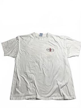 Hanes Beefy-T White Graphic T-Shirt XL World Champion Cigarette Racing Team